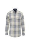 Fynch Hatton Mens Blue Mixed Check Shirt