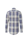 Fynch Hatton Mens Blue Mixed Check Shirt