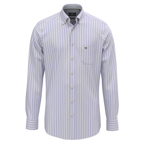 Fynch Hatton Mens Blue Heritage Oxford Stripe Shirt