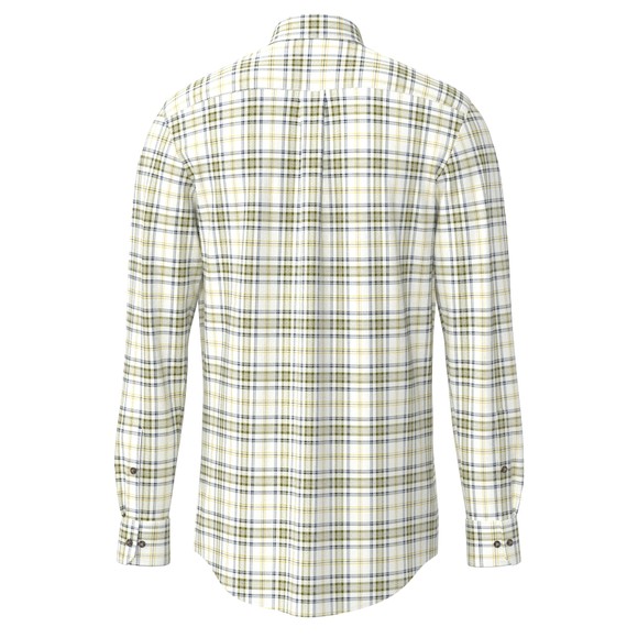 Fynch Hatton Mens Green Herringbone Check Shirt main image