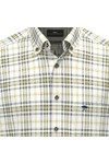 Fynch Hatton Mens Green Herringbone Check Shirt