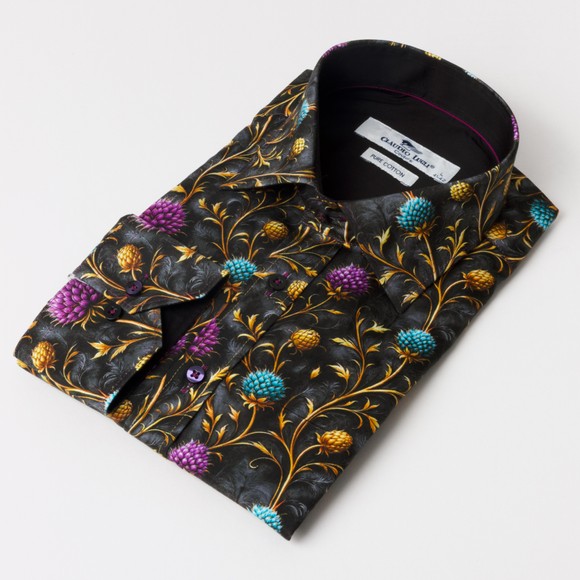 Claudio Lugli Mens Green Golden Thistle Shirt main image