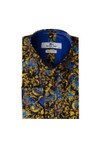 Claudio Lugli Mens Blue Baroque Dynasty Shirt