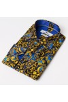 Claudio Lugli Mens Blue Baroque Dynasty Shirt