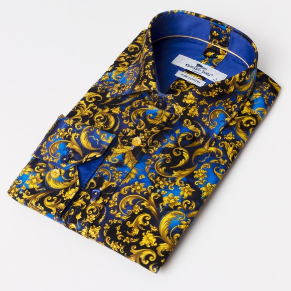 Claudio Lugli Mens Blue Baroque Dynasty Shirt main image