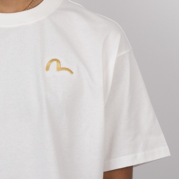 Evisu Mens Off-White Seagull Emb Relax T Shirt #3