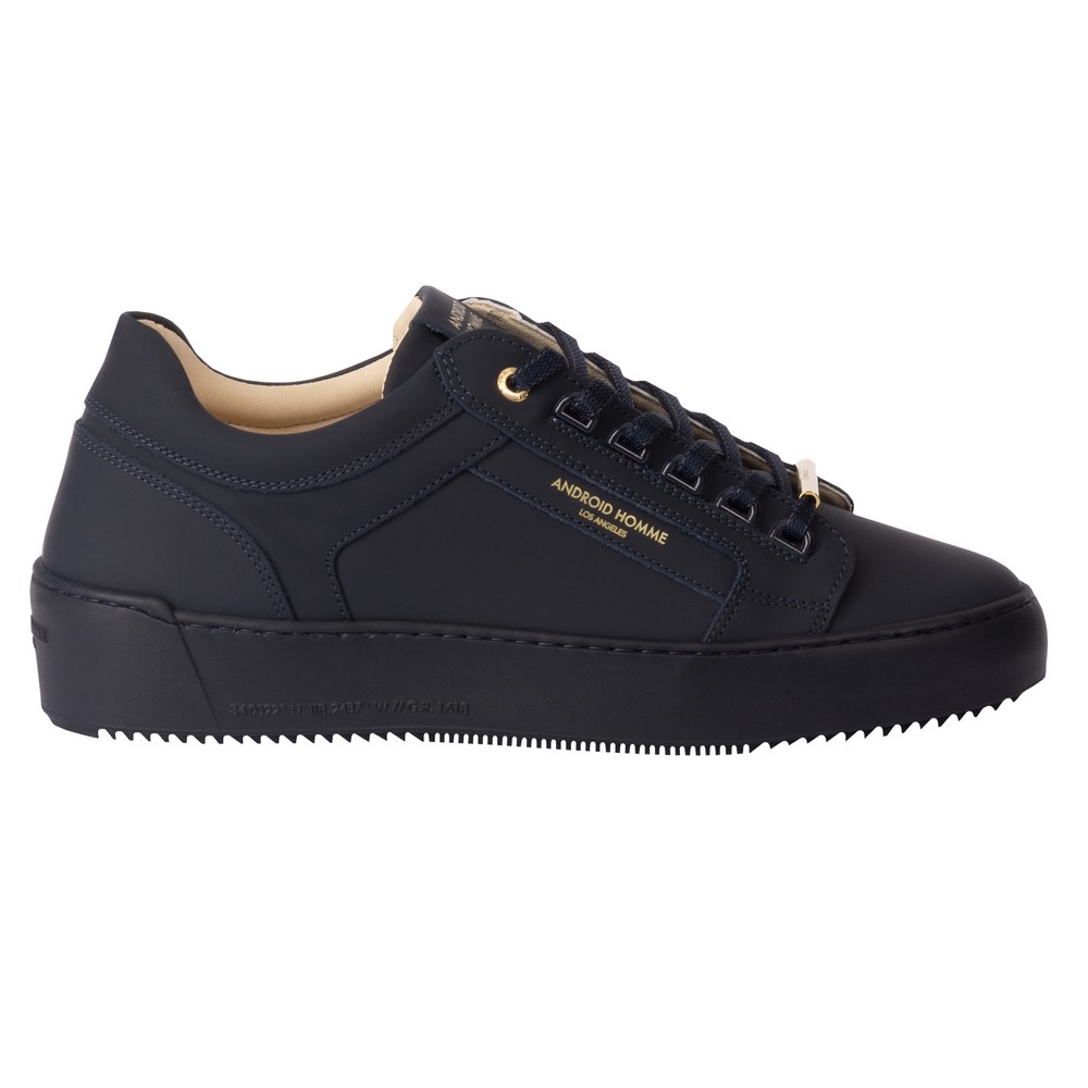 Android Homme Venice Stealth Rubberised Leather Trainer