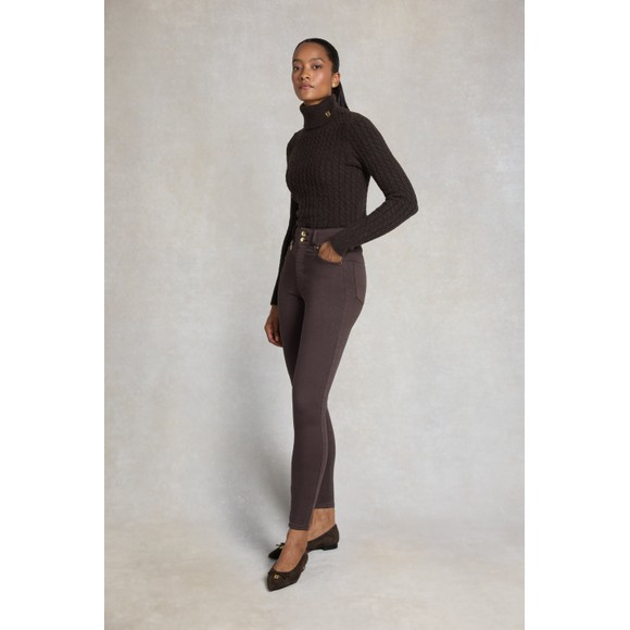 Holland Cooper Womens Brown Contour Skinny Jean #4