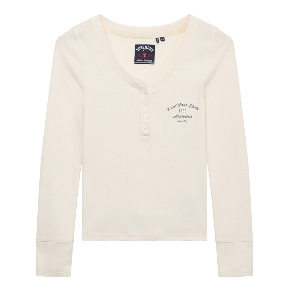 Athletic Button Down LS Top