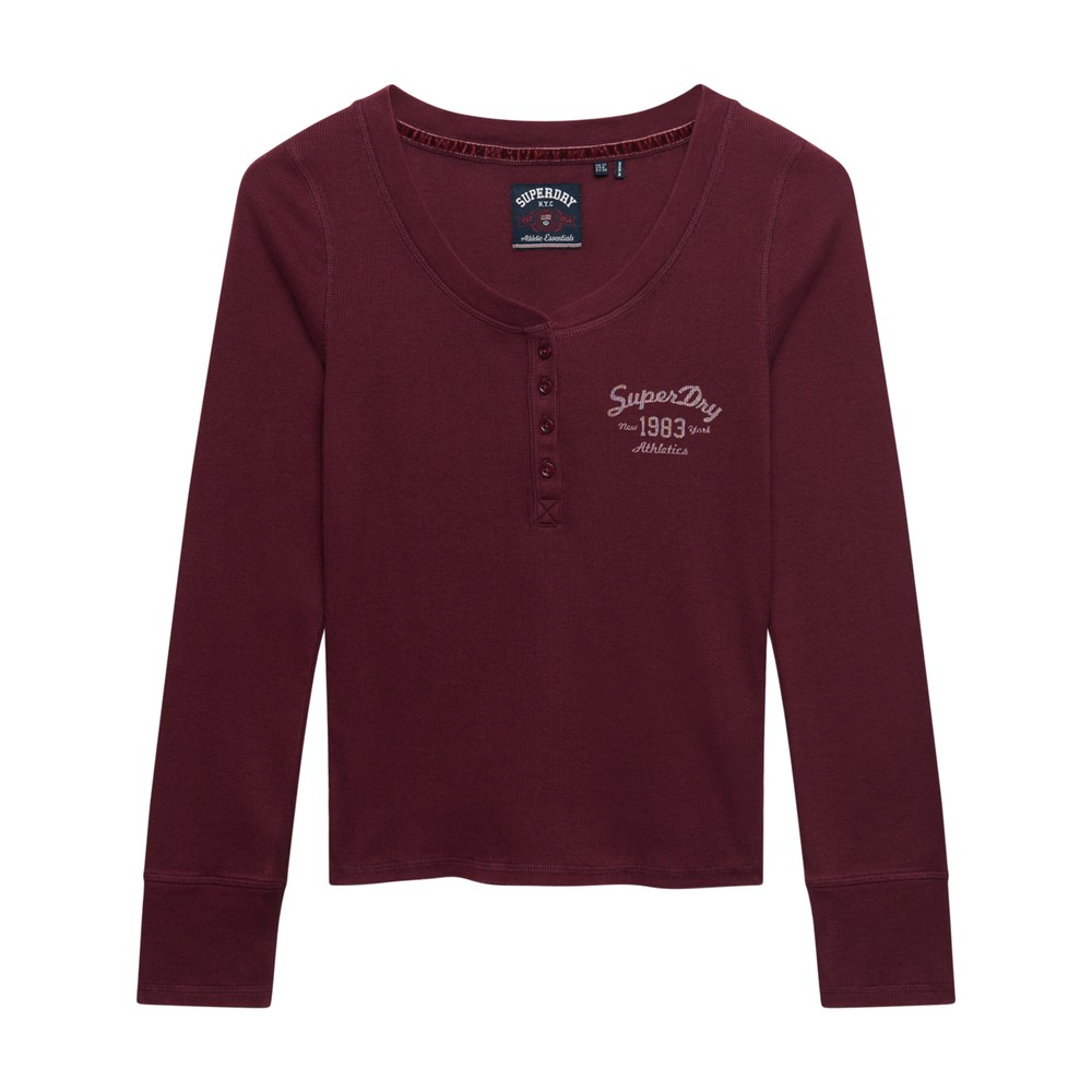 Athletic Button Down LS Top