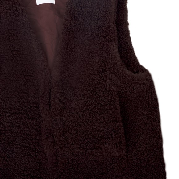 Rino & Pelle Womens Brown Addison Teddy Waistcoat #3