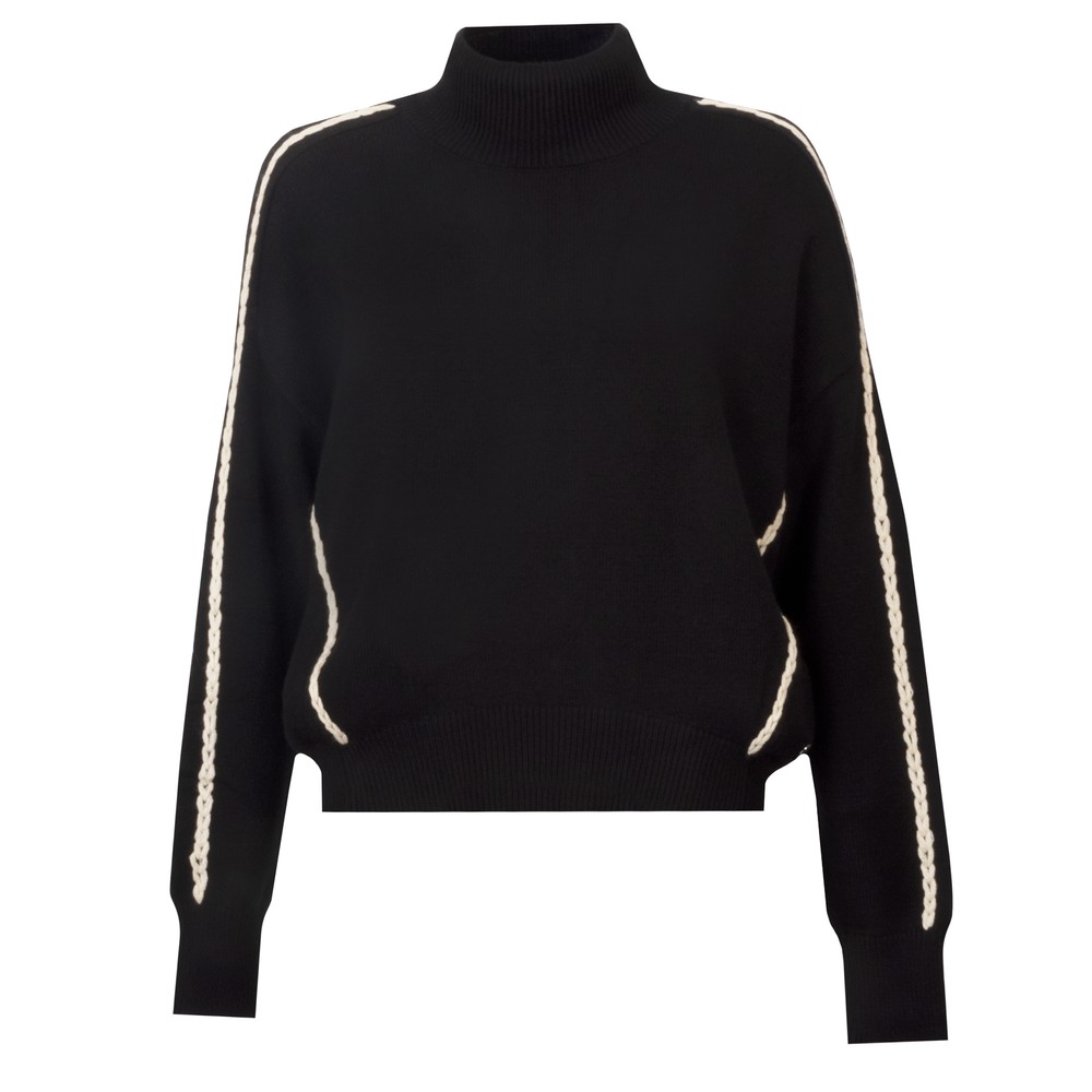 Firuze Turtleneck Pullover With Braided Details