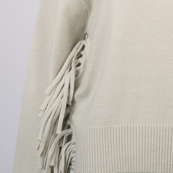 Rino & Pelle Womens Off-White Melis Pullover With Fringes #3