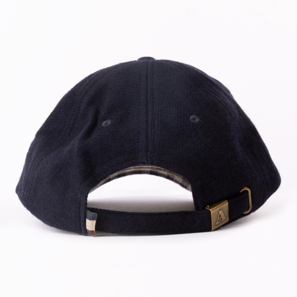 Aquascutum Mens Blue Merino Baseball Cap #4