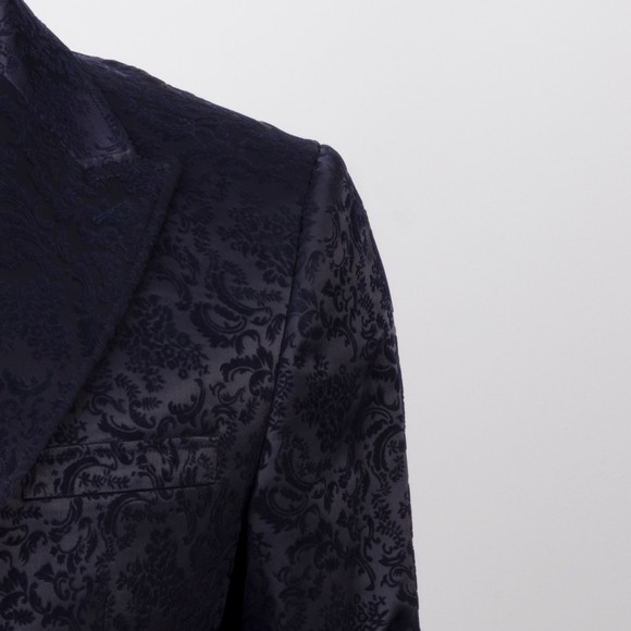 Claudio Lugli Mens Blue Velvet Flocking Blazer main image