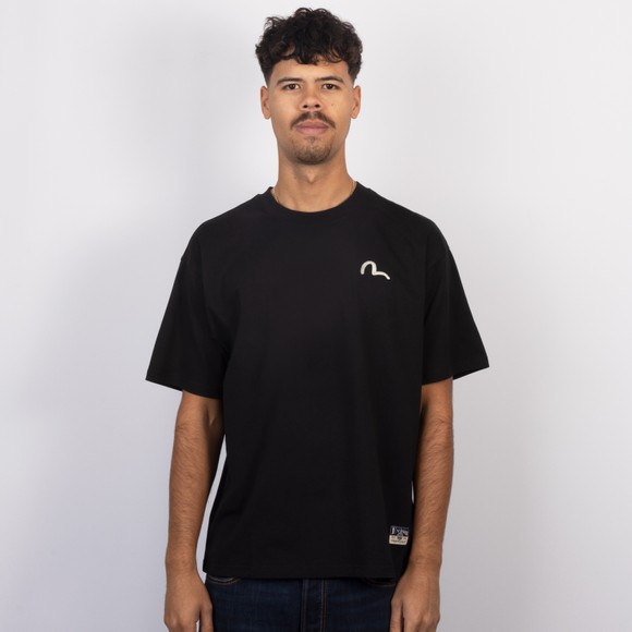 Evisu Mens Black Seagull Emb Relax T Shirt #2