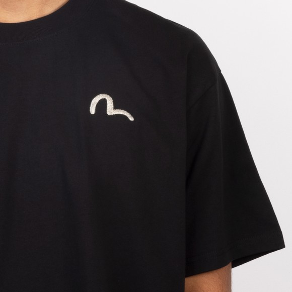 Evisu Mens Black Seagull Emb Relax T Shirt #3