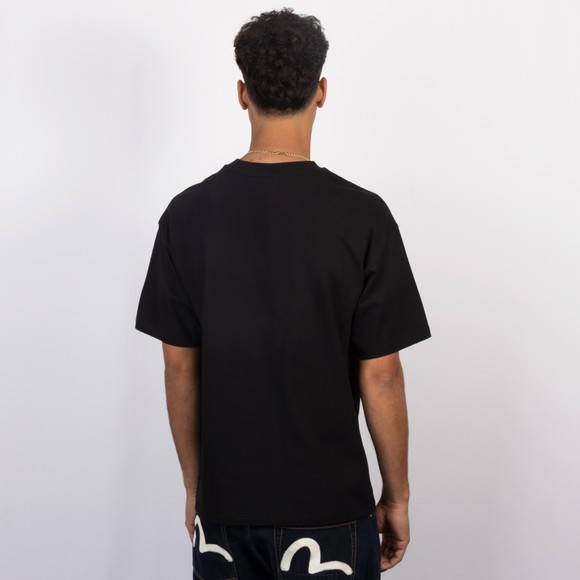 Evisu Mens Black Seagull Emb Relax T Shirt #4