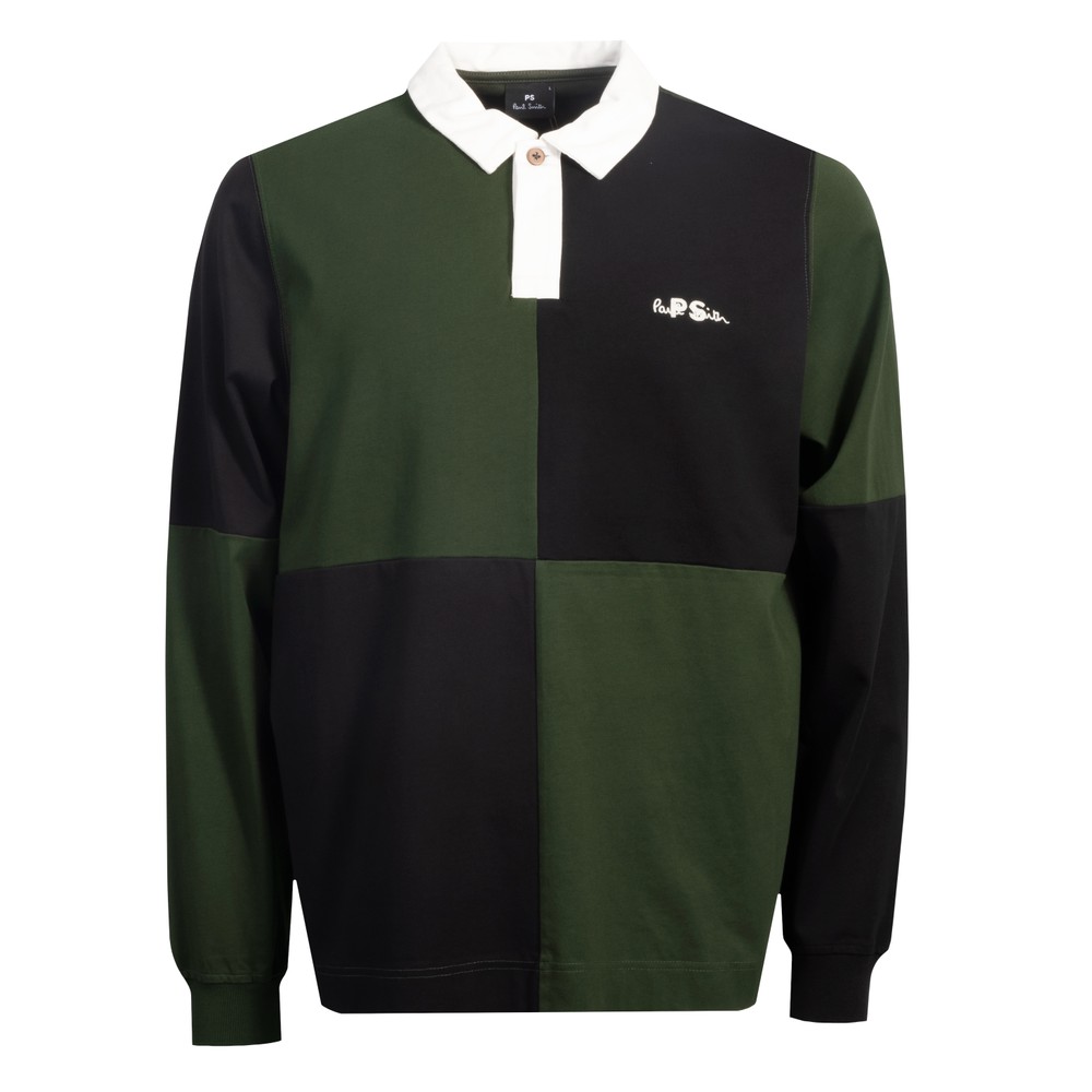 EMB Logo Long Sleeve Polo Shirt