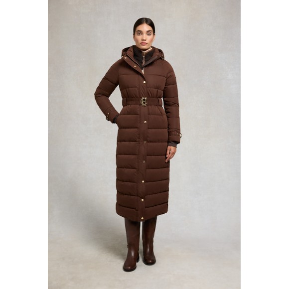 Holland Cooper Womens Brown Arosa Luxe Longline Coat #3
