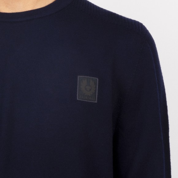 Belstaff Mens Blue Colden Merino Crew Neck #3