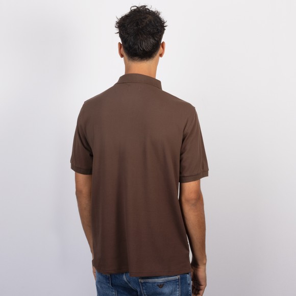 Aquascutum Mens Brown Check Shoulder Polo #4