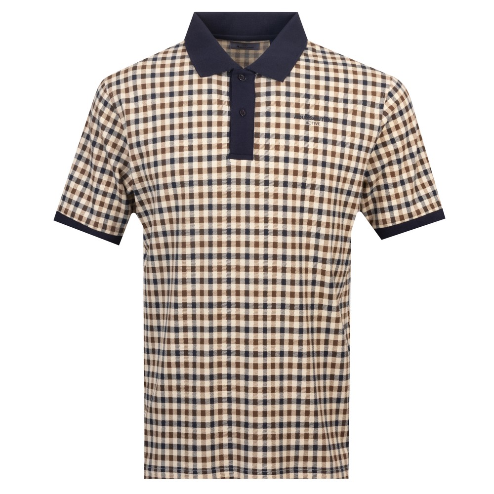 Strech Piquet Check Polo