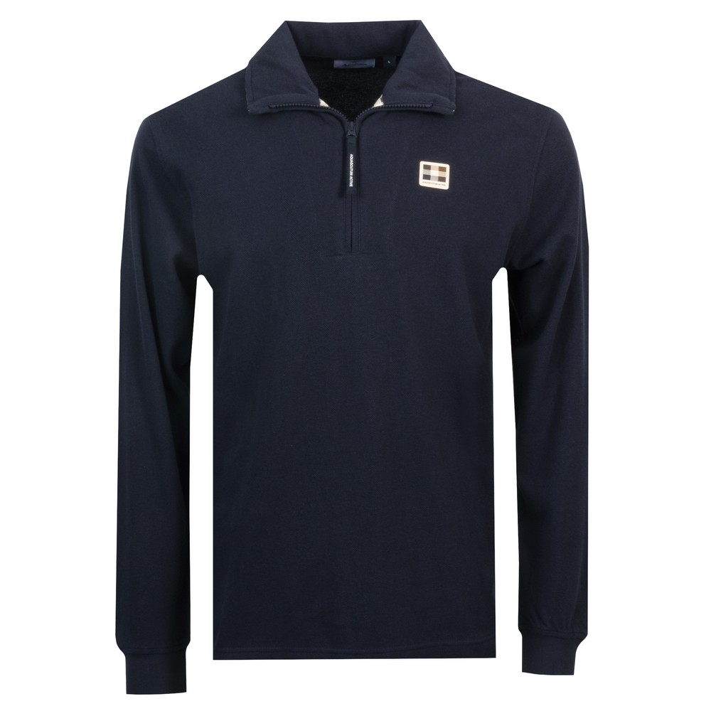 Heavy Piquet Collar Zip Polo