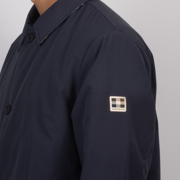 Aquascutum Mens Blue Reversible Trench Jacket #3