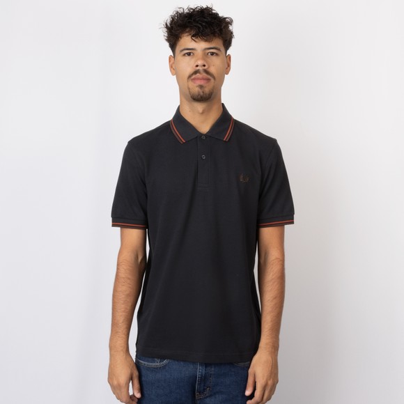 Fred Perry Mens Blue Twin Tipped Polo Shirt #2