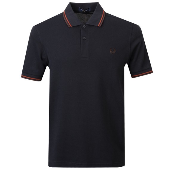 Fred Perry Mens Blue Twin Tipped Polo Shirt #1