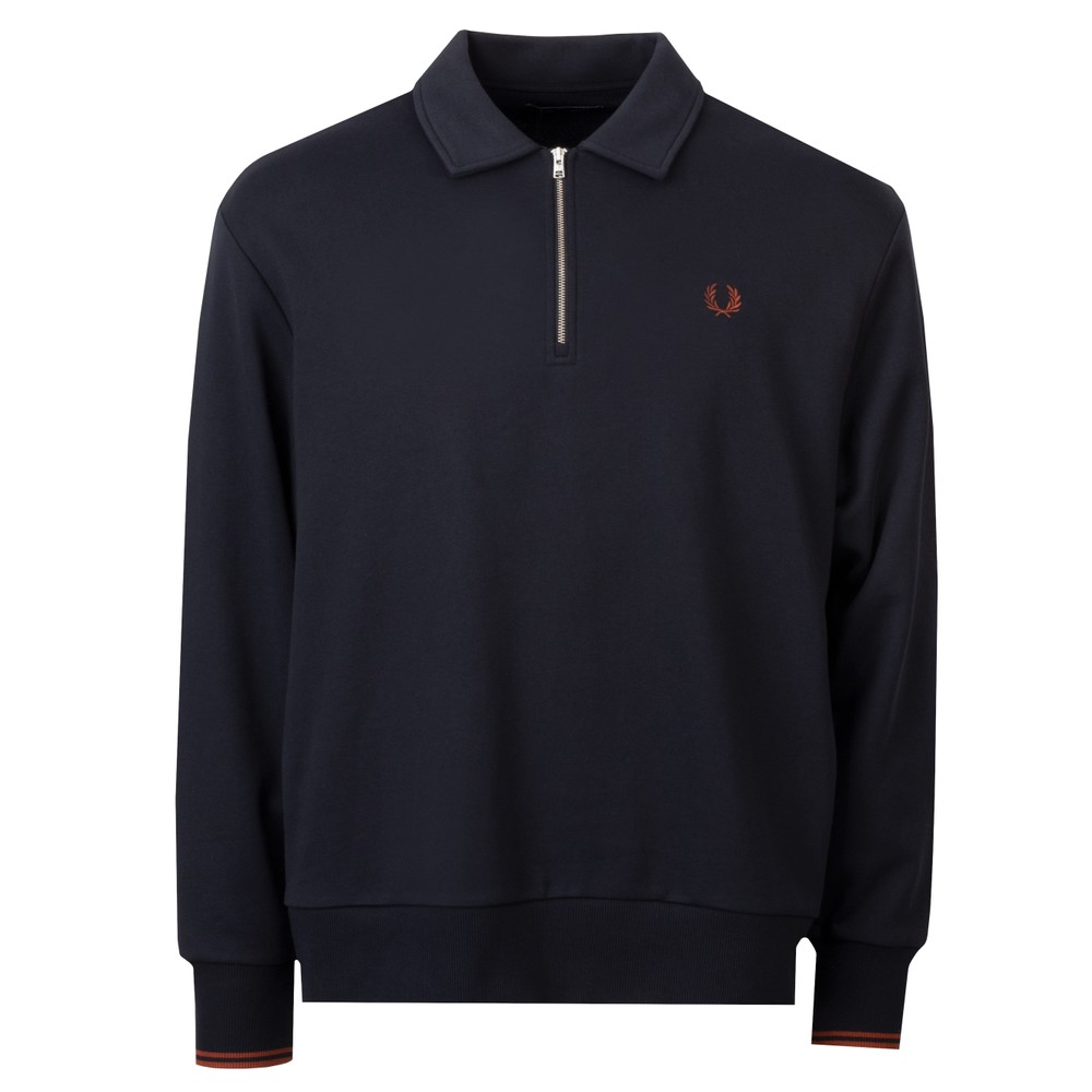 Half Zip Collared Sweatshirt
