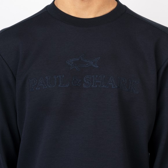 Paul & Shark Mens Blue Embroidered Logo Crew Sweatshirt #3