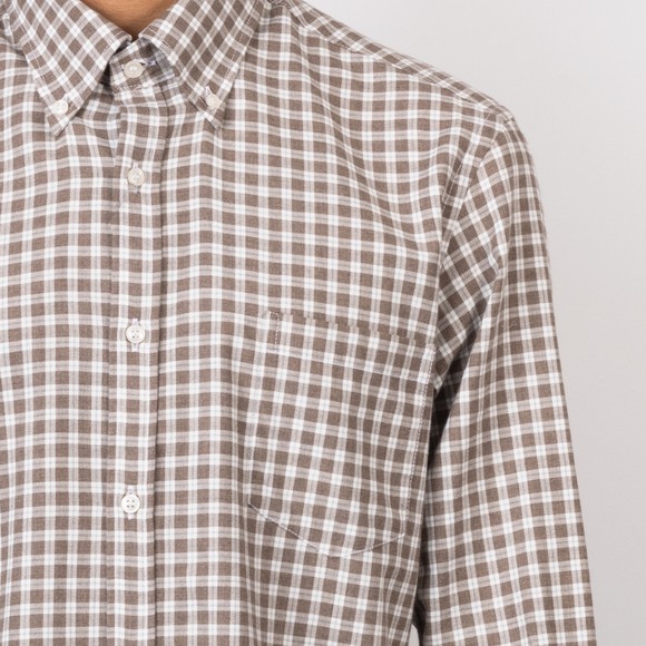 Paul & Shark Mens Brown Soft Check Shirt #3