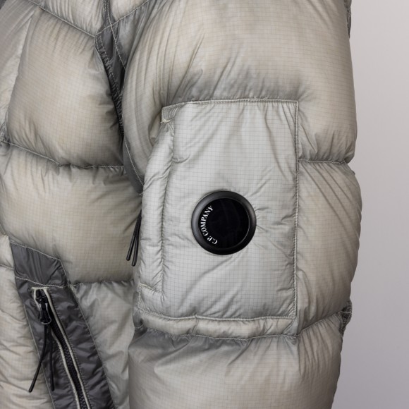 C.P. Company Mens Grey D.D. Shell Hooded Puffer Jacket #3
