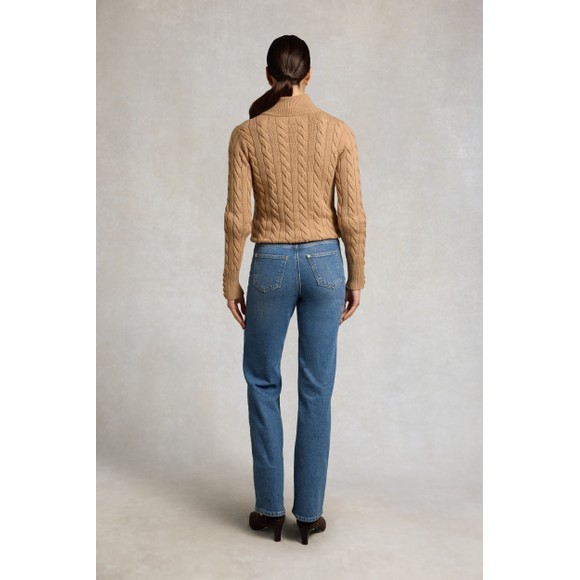 Holland Cooper Womens Brown Bourton 1/4 Zip Knitted Jumper #4
