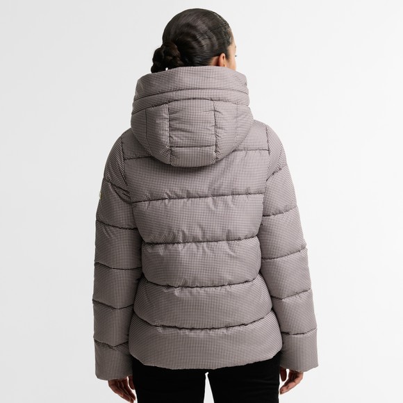Barbour International Womens Brown Printed Brantley Puffer Jacket #5