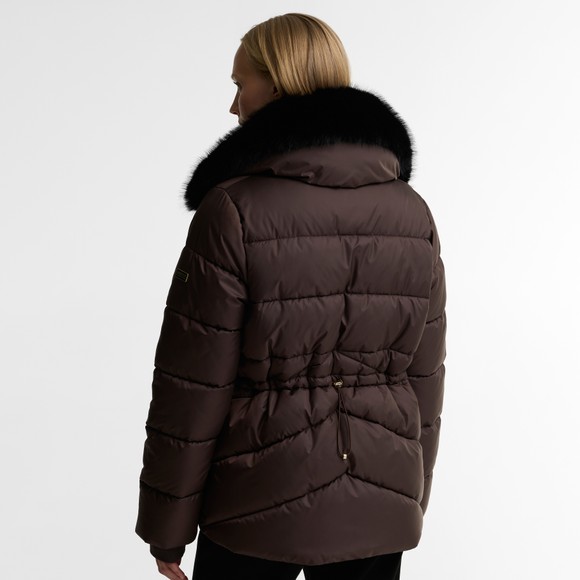 Barbour International Womens Brown Cyrus Puffa Jacket #4