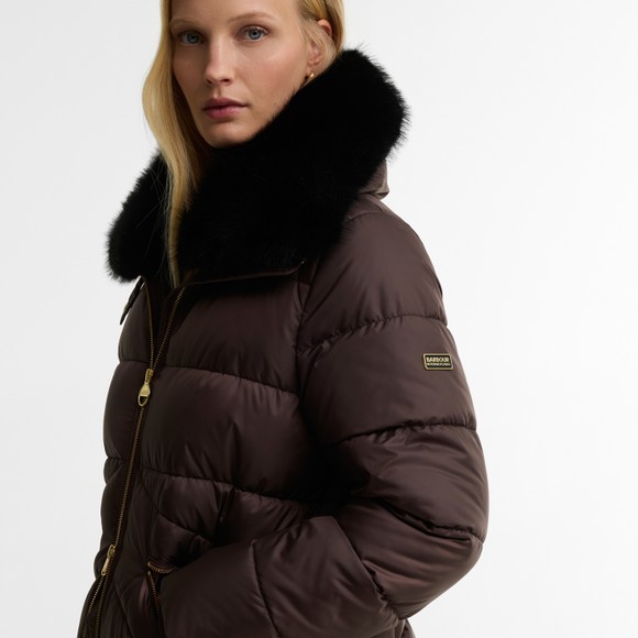 Barbour International Womens Brown Cyrus Puffa Jacket #3