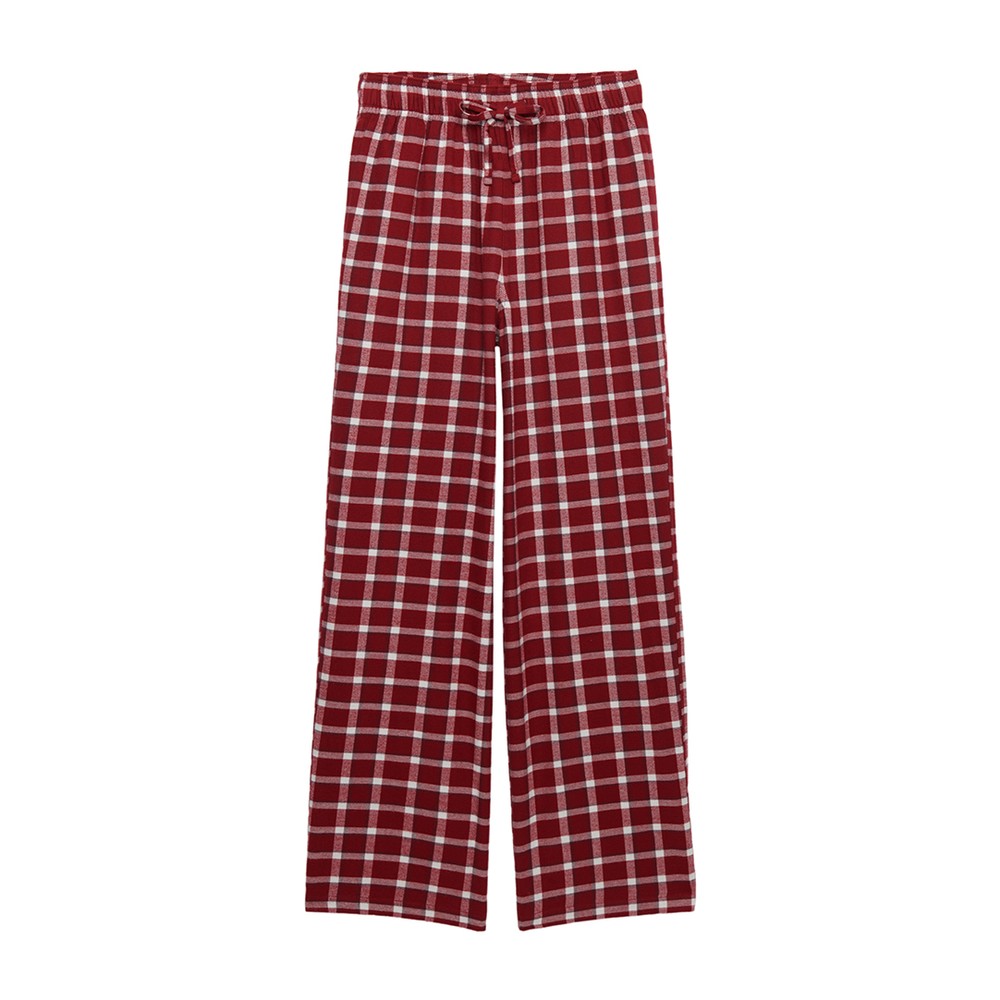 Cotton Check Elastic Trouser