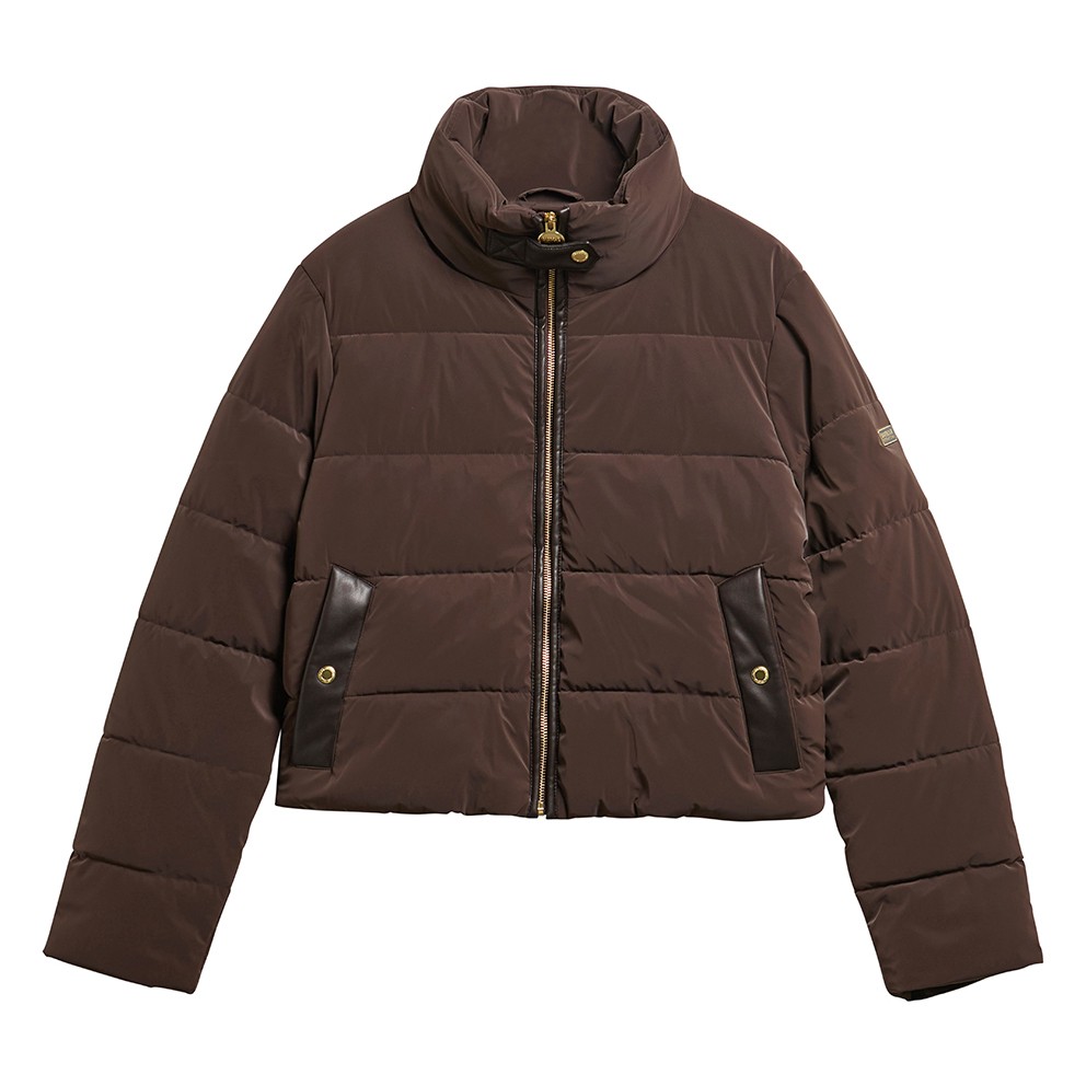 Halina Faux Velvet Puffer Jacket