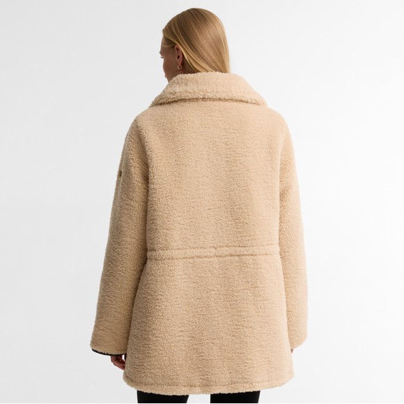 Barbour International Womens Off-White Kemora Fleece Casual Jacket #5