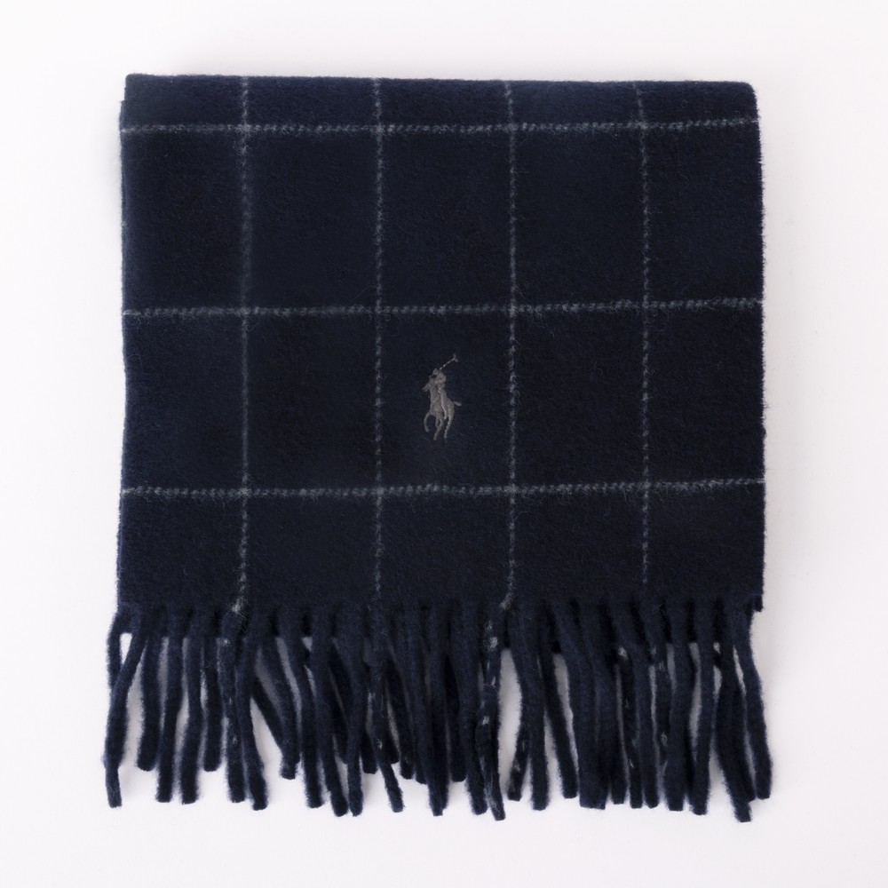 Windowpane Plaid Wool - Blend Scarf
