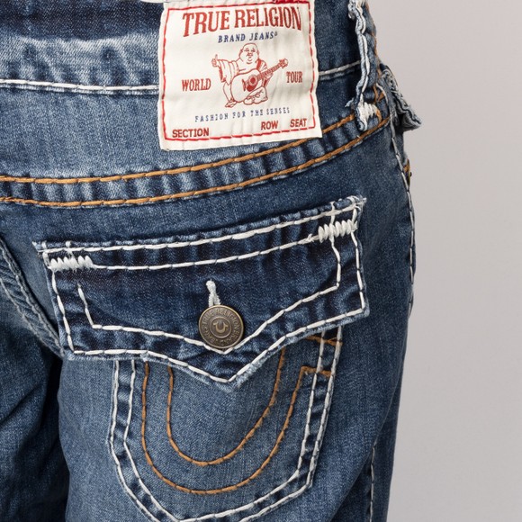 True Religion Mens Blue Ricky Flap Super T Jean #5