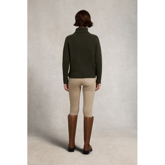 Holland Cooper Womens Green Tori Roll Neck Knit Jumper #4