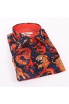 Claudio Lugli Mens Blue Tiger Shirt