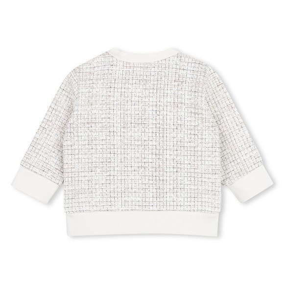 BOSS Baby Boys White J53496 Check Detail Sweatshirt #3