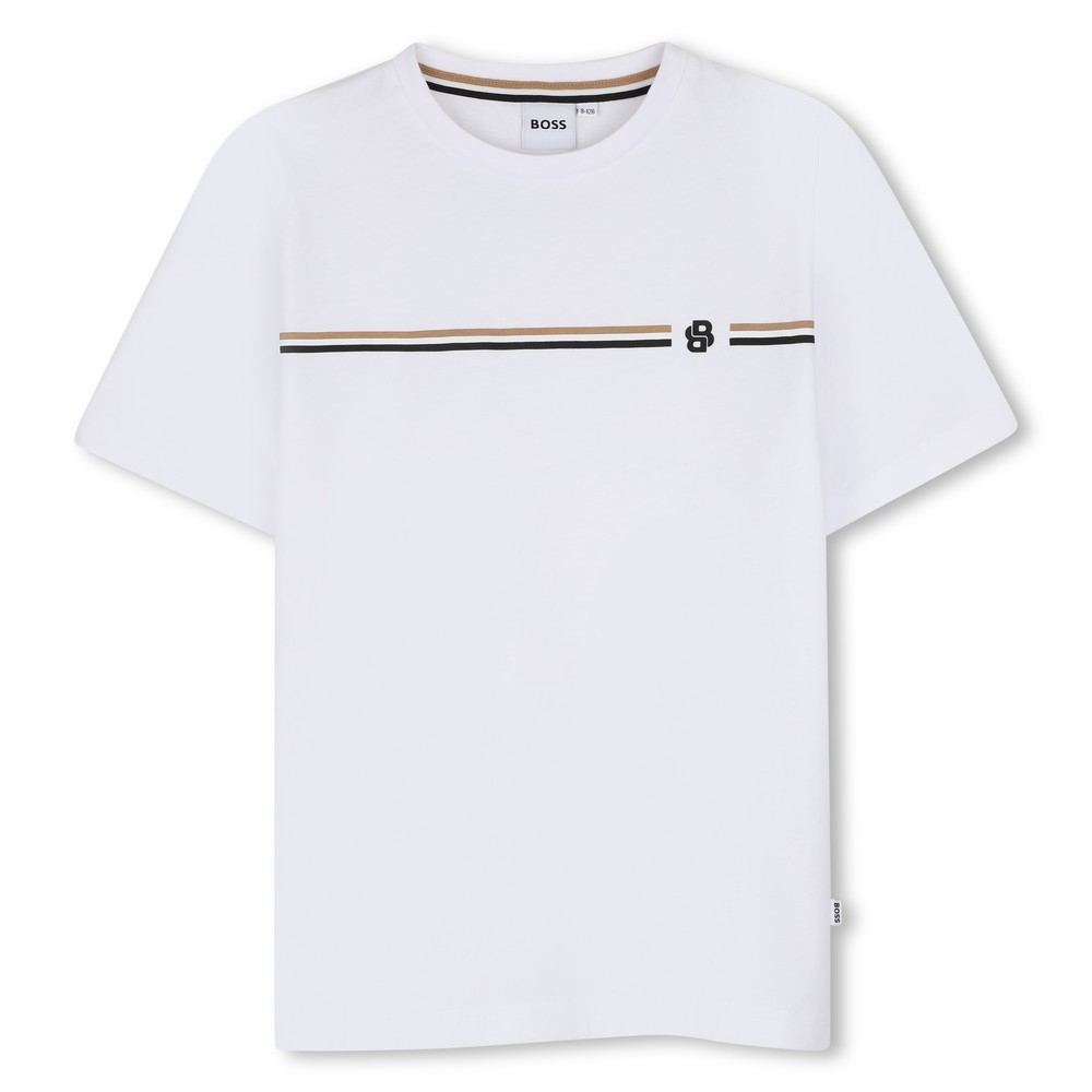 J53412 Stripe Logo T Shirt