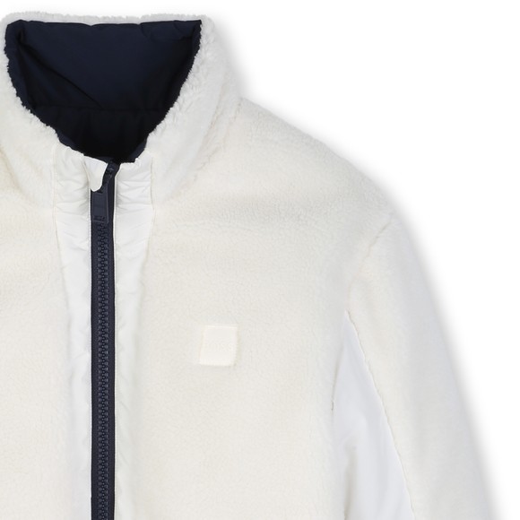 BOSS Boys White J53428 Reversible Fleece Jacket #4