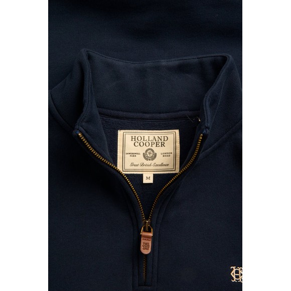 Holland Cooper Mens Blue Classic Quarter Zip Sweatshirt #3